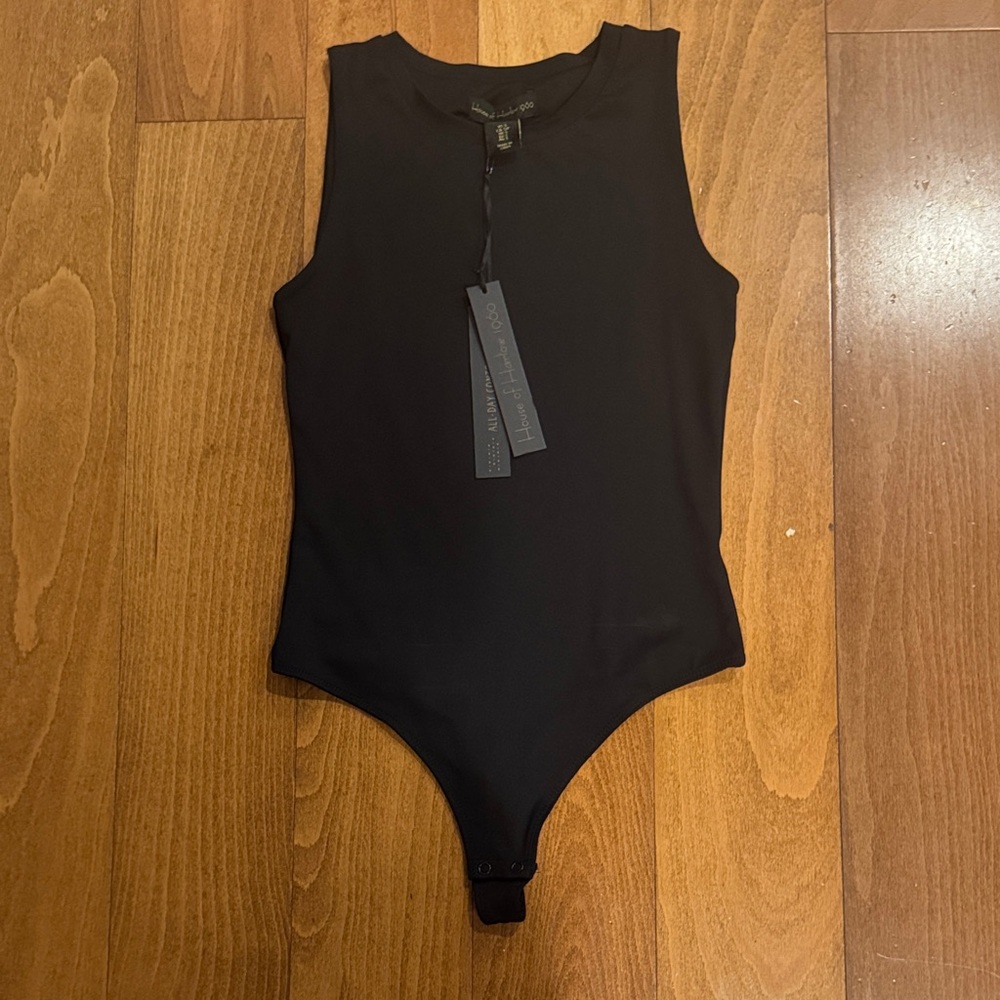 House of Harlow 1960 Classic Black Bodysuit NWT All Day Couture